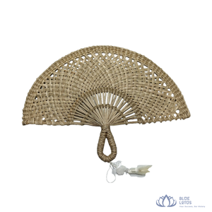 [HIGH QUALITY] | Handmade Seagrass Hand Fan Rustic Woven Straw Cooling Fan For Bridal Shower Party <b>Gift</b> from Vietnam - Product Image 1