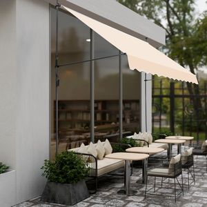 Auvent rétractable kaki 118,1'' L x 47,2'' L x (78,7'' - 118,1'') H, voile d'ombrage autoportante en polyester enduit - Product Image 5