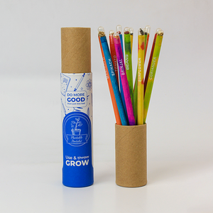 plantable <b>seed</b> pencil set | plantable pencils 12pc | recycled <b>paper</b> pencil set | eco friendly pencil set | plantable stationery - Product Image 2