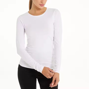 Camiseta Casual de Moda para Mujer, Corte Regular, Estilo Urbano, Venta al Por Mayor OEM, Alta Calidad, Lisa, Verano, Antiarrugas, Secado Rápido - Product Image 1