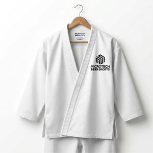 Kimono de karaté personnalisé de haute qualité en polyester, approuvé WKF, léger, blanc, en coton Micr@Tech Sports MTS-KS-003, unisexe - Product Image 4