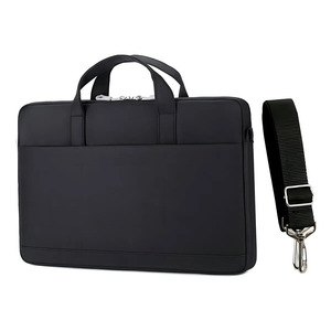 Sac pour ordinateur portable en néoprène imperméable avec fermeture éclair et sangle réglable pour hommes, femmes, travail, bureau, collège, voyage, affaires - Product Image 1