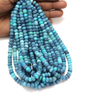 Hermosas cuentas de ópalo de color azul paloma cielo, forma redonda lisa, 5-7mm, cuentas de ópalo liso azul disco, cuentas de ópalo para joyería y artesanía. - Product Image 1