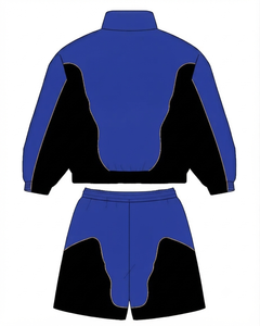 Mens Satin Tracksuit Set Sublimation Print <b>Zip</b> <b>Up</b> <b>Jacket</b> and Shorts Breathable Polyester Spring Streetwear - Product Image 2