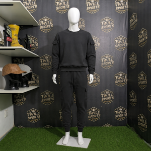 เสื้อสเวตเชิ้ตคอกลมลำลองสำหรับผู้ชาย ดีไซน์กระเป๋าที่แขน ผ้าฟลีซ 360 กรัม โลโก้ด้านหน้า ผ้าผสมคอตตอน 100% ระบายอากาศได้ดี มีสไตล์ - Product Image 6
