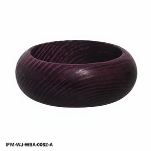 Brazalete de Madera Natural con Corazón Morado Hecho a Mano, Joyería Boho, Pulsera de Estilo Antiguo Tallada a Mano para Mujer - Product Image 4