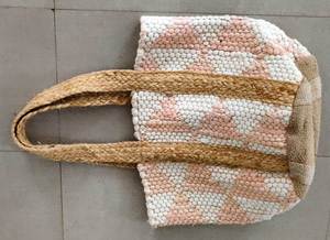 Bolsas de mano grandes de yute trenzado y algodón Chindi, reutilizables, ideales para la playa, compras y supermercado, perfectas para chicas. - Product Image 6