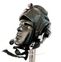 Nuevo Casco de Piloto de Cuero Jupitor Modelo JTLH876 250g con Certificación ISO9001, Muy Cómodo, Pieza de Aviación para Pilotos de Helicópteros Rusos