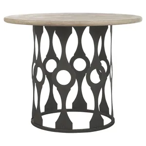 Mesa de Centro Nórdica de Metal Dorado con Superficie de Mármol Importado, Mueble de Diseño Ecológico y Duradero, ZAHID EXPORTS - Product Image 1