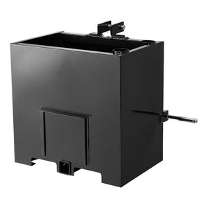 Caja de lastro para tractor de 800 lb de capacidad, 3 puntos, categoría 1, de acero resistente, 5 pies con receptor de enganche de 2 pulgadas - Product Image 1