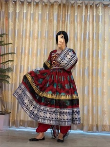 Elegant Handmade Ethnic <b>Womens</b> Maxi <b>Dress</b> <b>Vintage</b> Style Premium Fabric Wholesale Afghani Casual <b>Dresses</b> Custom Colors Designs - Product Image 4