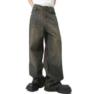 Pantalones Vaqueros Holgados para Hombre, Lavados, de Alta Calidad, con Logotipo Personalizado, el Mejor Diseño - Product Image 1
