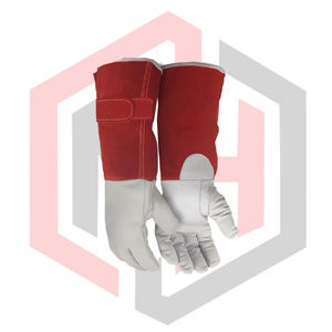 Gants de soudage en cuir Tig pour travaux quotidiens, anti-chaleur, ignifuges, avec poignet tricoté, 16 pouces, haute qualité - Product Image 2