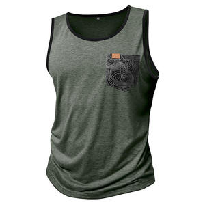 Débardeur 100 % coton à séchage rapide, sans manches, pour sport, entraînement, avec logo personnalisé, style musculaire, imprimé, pour gym et fitness – Vente en gros - Product Image 3