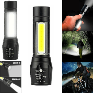 2pcs Mini USB <b>Rechargeable</b> LED <b>Flashlight</b> for Camping Hiking & Work Zoomable LED Work Light - Product Image 5