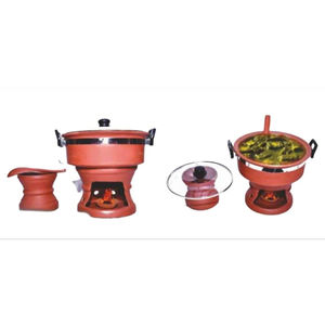 Handcrafted Clay Dinnerware <b>Set</b> with Utensils Portable & Reusable with Lid Catering Kit - Product Image 3