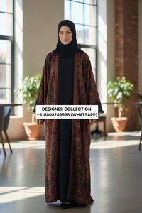 Abaya de Pashmina, Vestido Musulmán Modesto con Diseños Tejidos, Deportivo, Ecológico, Último Diseño de Dubái - Product Image 2