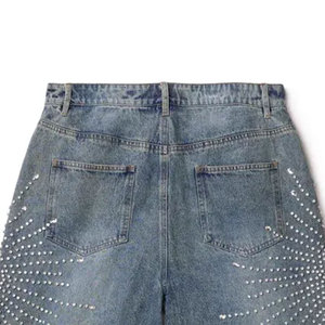 Pantalones Cortos de Algodón con Pedrería para Hombre, Diseño Brillante, Estilo Urbano, para Verano, Precio Accesible - Product Image 4