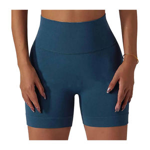 ชุดกีฬาผู้หญิง 2 ชิ้น สีเขียวอมฟ้า ผ้าถัก เสื้อครอปแขนกุด กางเกงขาสั้นเหนือเข่า ระบายอากาศได้ดี ทรงสปอร์ต เหมาะสำหรับฤดูใบไม้ผลิและฤดูร้อน - Product Image 5