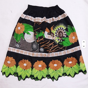 Women Vintage <b>Summer</b> Casual <b>Knee</b>-<b>Length</b> Ball Gown <b>Skirt</b> Cotton Embroidery Anti-Bacterial Eco-Friendly - Product Image 5