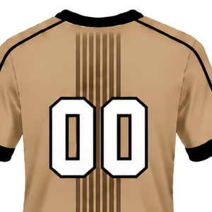 Manufacturer <b>Tan</b> <b>Brown</b> Black Rugby Jersey Short Sleeve Crew Neck Breathable Team Training Performance Sports Uniform Shirt - Product Image 4