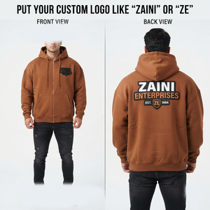 Premium 350 GSM Cotton Polyester Woven <b>Men</b> Zipper Hoodie <b>Pink</b> Custom Screen Print DTF Embroidered Logo Winter Regular Fit - Product Image 1