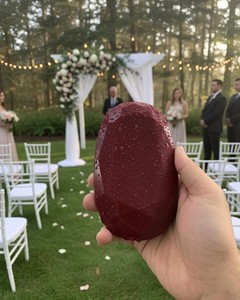 Cabochon de rubis chauffé, taille ovale, grande taille, rouge profond, poli et facetté, pour la fabrication de bijoux, la guérison et la décoration - Product Image 4