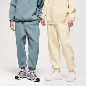 Fleece Wholesale Custom Private Label Jogger Leg Sweatpants Heavyweight Men Sweatpants - Product Image 1