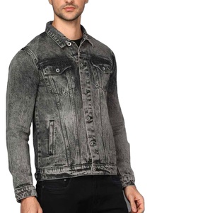 เสื้อแจ็กเก็ตกางเกงยีนส์สำหรับผู้ชายเสื้อผ้าแนวสตรีทแวร์แอซิดกรด - Product Image 4