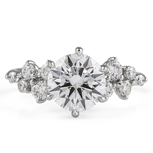 Bague élégante en diamant de laboratoire rond de 1,55 carat, collection de bagues de mariage luxueuses. - Product Image 6