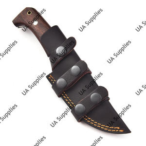 Couteau Skinner EDC en acier inoxydable OEM/ODM, pointe tombante, manche en bois de rose, ultra-affûté, pour usage industriel/DIY, camping en extérieur, avec étui, faibles MOQ - Product Image 5