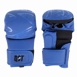 Guantes de Entrenamiento de MMA de Cuero PU Premium, Protección Acolchada para los Nudillos, Cierre de Velcro Ajustable en la Muñeca, Guantes Deportivos Transpirables - Product Image 1