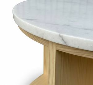 Table d'appoint et de chevet moderne pour chambre et salon avec étagère, fabriquée au Vietnam en bois d'hévéa écologique et placage MDF, garantie 1 an - Product Image 4