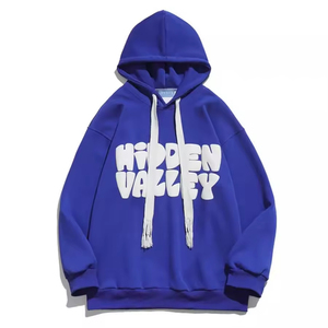 Sudaderas con Capucha Personalizadas para Hombre con Estampado Puff, Fabricante de Sudaderas Extra Grandes de Marca Privada, Sudaderas con Capucha de Algodón y Felpa para Hombre con Estampado Puff - Product Image 2