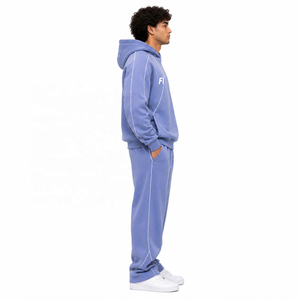 Conjunto de Chándal Personalizado para Hombre con Capucha, Ribetes y Logotipo, Sudadera Oversize y Joggers, Ropa Urbana, Proveedor Mayorista - Product Image 4