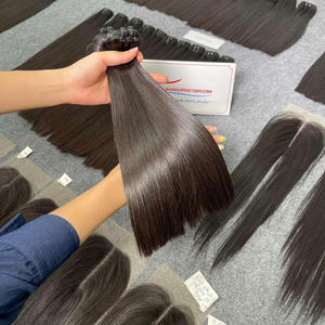 Extensions de cheveux vietnamiens de trame de machine droite d'os de Offre Spéciale aucun enchevêtrement aucune perte RTS prix de gros - Product Image 3