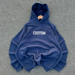 Sweat à capuche oversize pour homme, coupe décontractée, en molleton de coton doux, avec poche kangourou, style streetwear décontracté, confort quotidien - Product Image 3