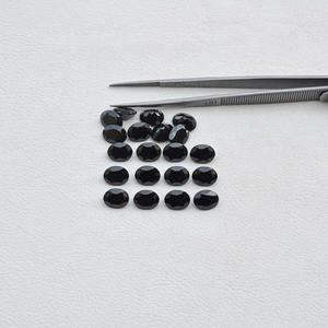 Prêt à Expédier 925 Fabrication de Bijoux en Argent Onyx Noir Naturel Coupe Ovale 7x9mm Pierres Précieuses Calibrées en Vrac Fabricant Fournisseur - Product Image 3