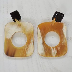 Pendientes de Cuerno de Búfalo Hechos a Mano, Estilo Animal Redondo con Tacto Real, para Decoración de Bodas y Regalos - Product Image 5