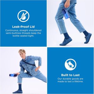 Borraccia Sportiva da 32 oz Senza BPA, Resistente e Antigoccia, Leggera con Design a Bocca Larga per Escursionismo, Palestra, Lavoro e Viaggi - Product Image 3