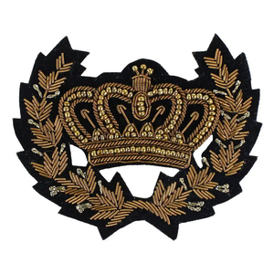 Most Demanding Custom Handmade Bullion <b>Wire</b> Embroidery Badge Masonic Apron Badge Direct Hand Embroidery Patch - Product Image 1