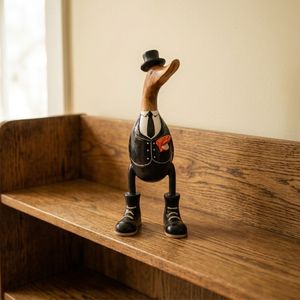 Juguete de Pato de Bambú Hecho a Mano para Bebés - Product Image 1