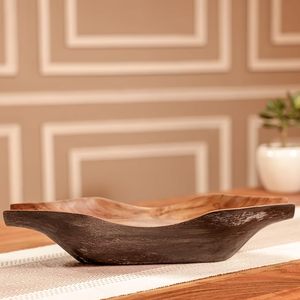Plateau décoratif en bois rustique floral vintage, fait main, poli, avec support pour bougies chauffe-plat et détails en corde, compatible micro-ondes, pour la maison - Product Image 1