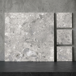 Carreaux de sol en porcelaine modernes 600x600mm, aspect marbre brillant, adhésifs, pour salle de bain et extérieur - Product Image 4
