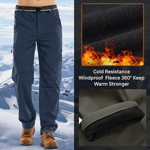 Pantalones cargo de secado rápido para hombre, color azul marino, con bolsillos con cremallera y cintura con cinturón para actividades al aire libre - Product Image 3
