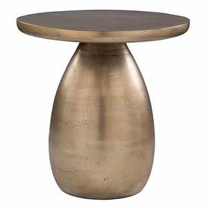 Linea Exports Inc lack Finished Metal <b>Table</b> Stool for Living Room Decoration <b>Round</b> Shape Luxury Texture Design Metal Side - Product Image 3