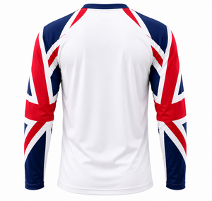Maillot de sublimation personnalisé à manches longues Alabama, logo personnalisé, vêtements de sport d'équipe, design de manches avec drapeau d'Alabama, fabricant OEM - Product Image 2