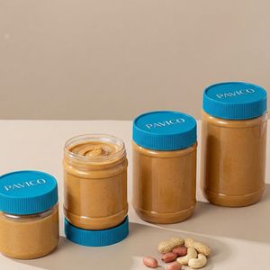 Peanut Butter <b>Jar</b> Food Grade PET Plastic 250ml 360ml 500ml Clear Screw Cap <b>Jam</b> Sauce Storage OEM Vietnam Factory Pavico Custom - Product Image 3