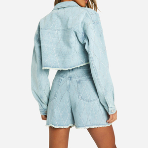 Ensemble short en jean ample et tendance pour femme – Prix de gros, faible MOQ, nouvelle collection été, personnalisable - Product Image 6
