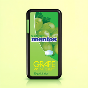 Mentos - Caramelos Masticables Sin Azúcar con Sabor a Uva y Menta, 17.5g, Paquete de 12 Unidades en Caja - Product Image 2